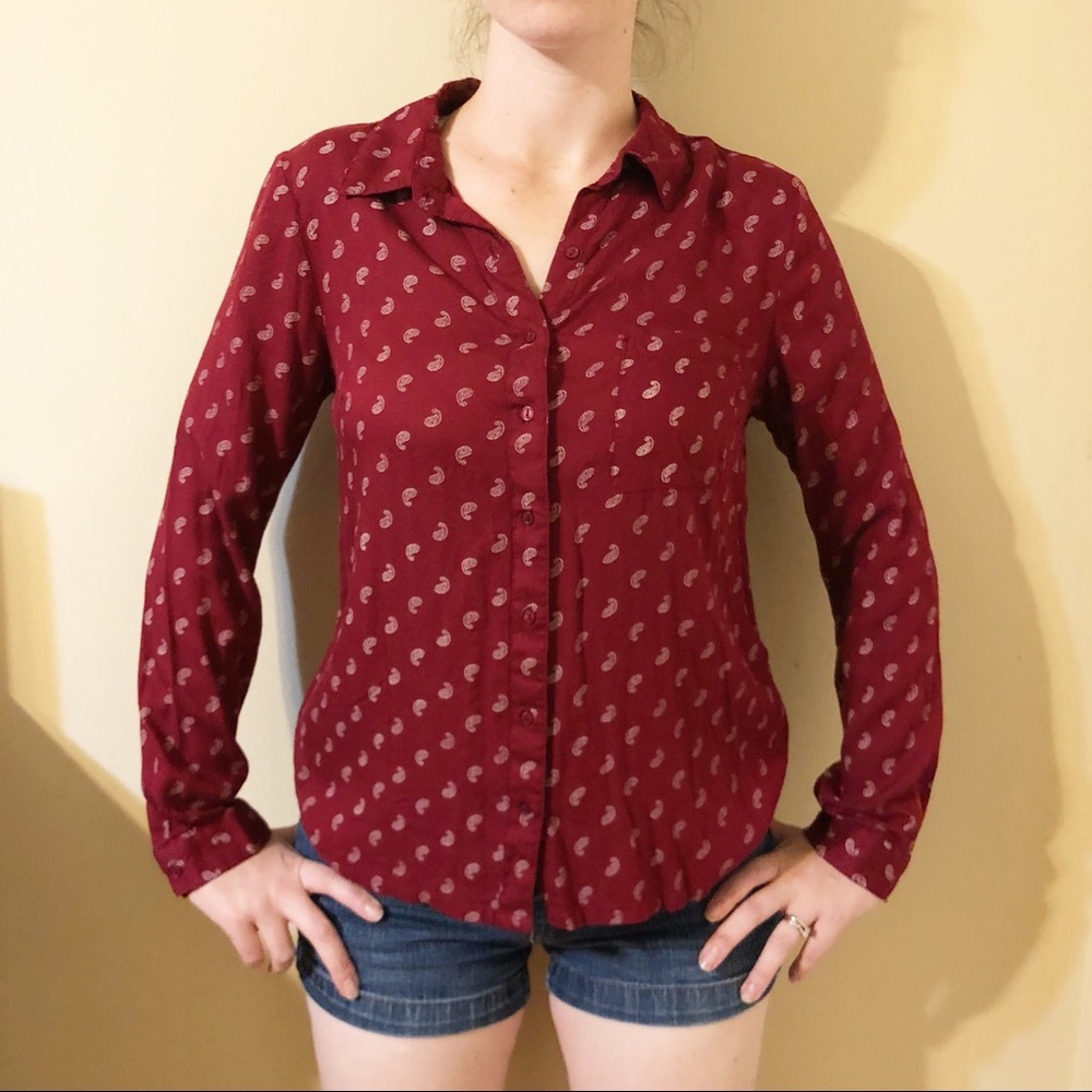 •Castro Red Long Sleeve With Print•